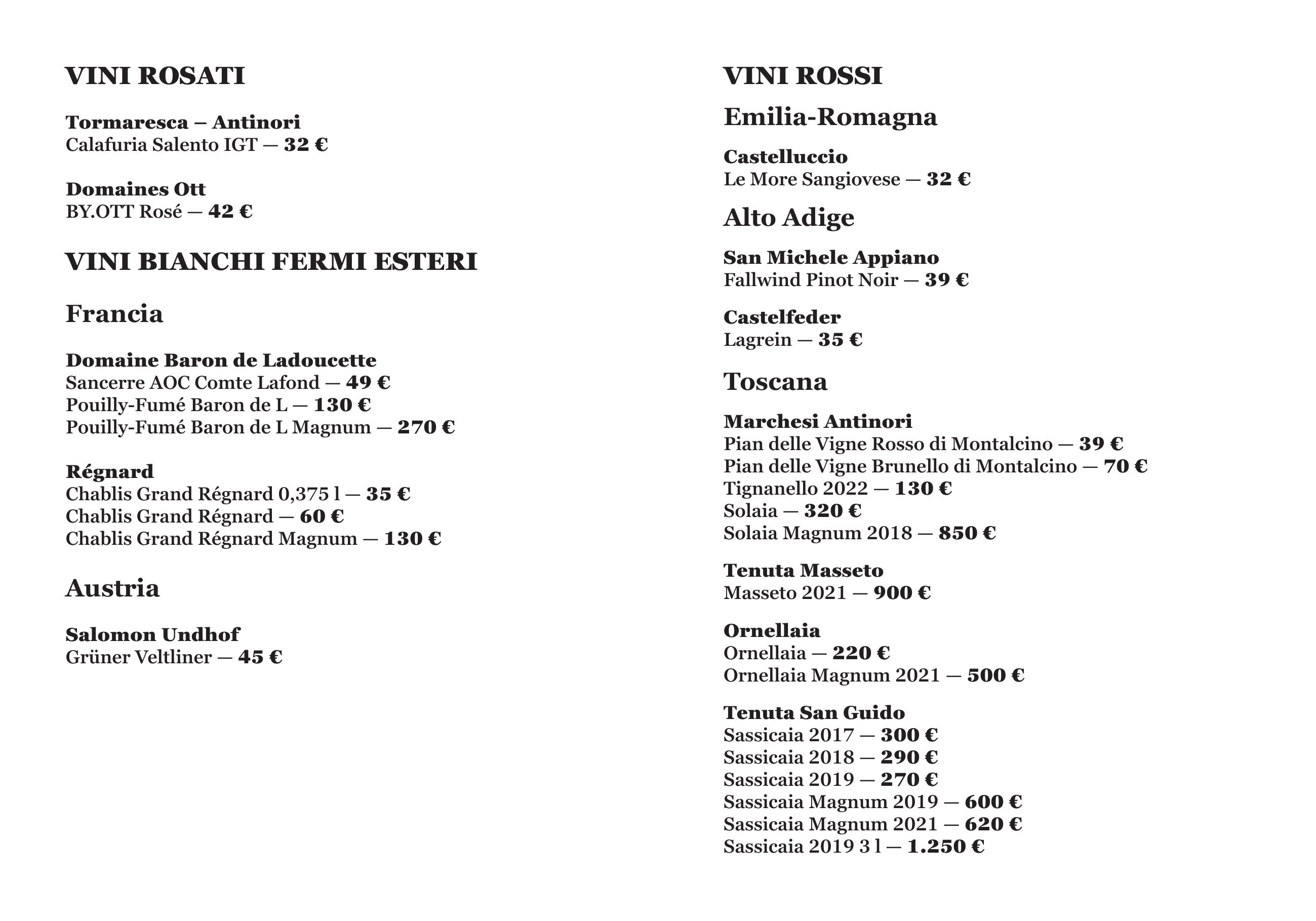 Carta dei vini – pagina 5