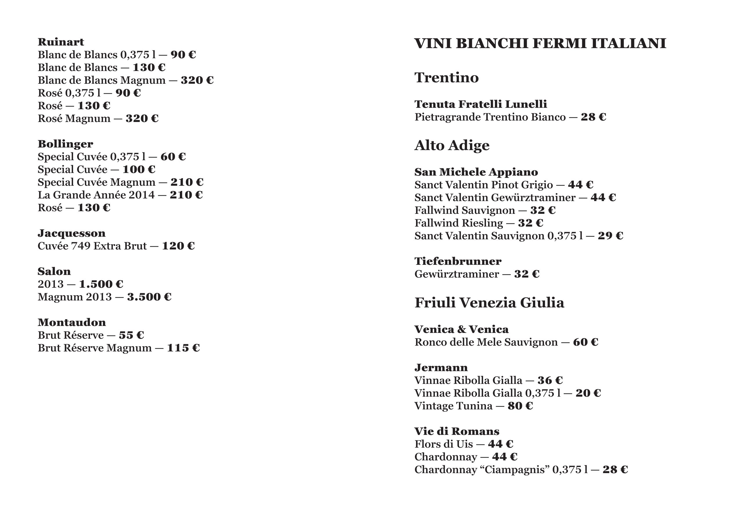Carta dei vini – pagina 3